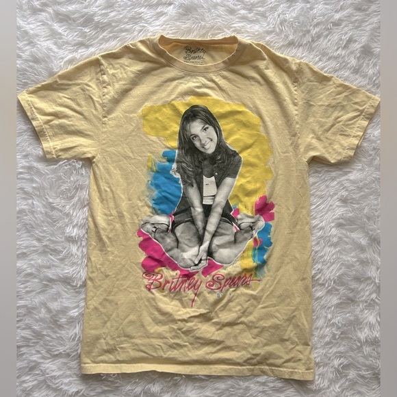Britney Spears Graphic Tee in Yellow - Picture 1 of 5